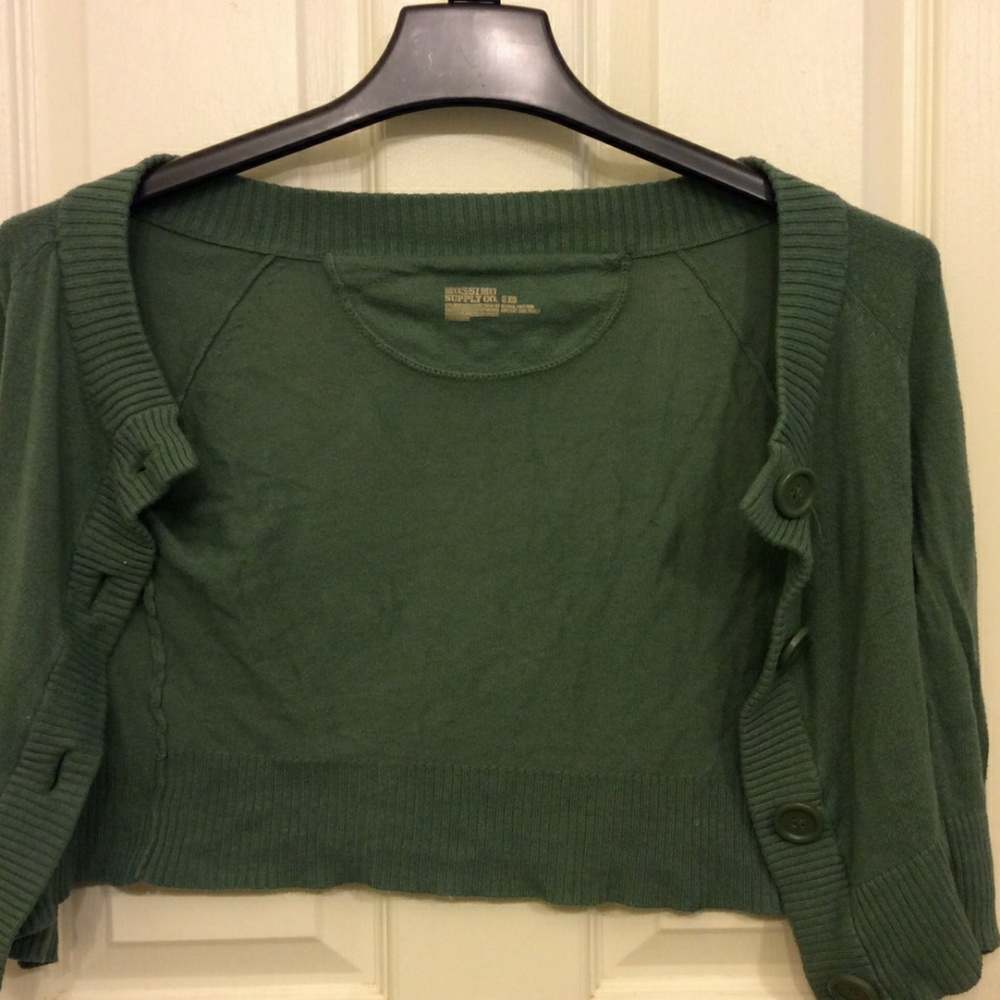 Mossimo Supply Co. Green crop cardigan